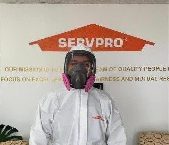SERVPRO Technician in PPE (Personal Protective Equipment) 