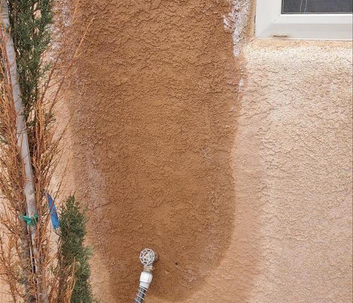 Water leaking through the wall